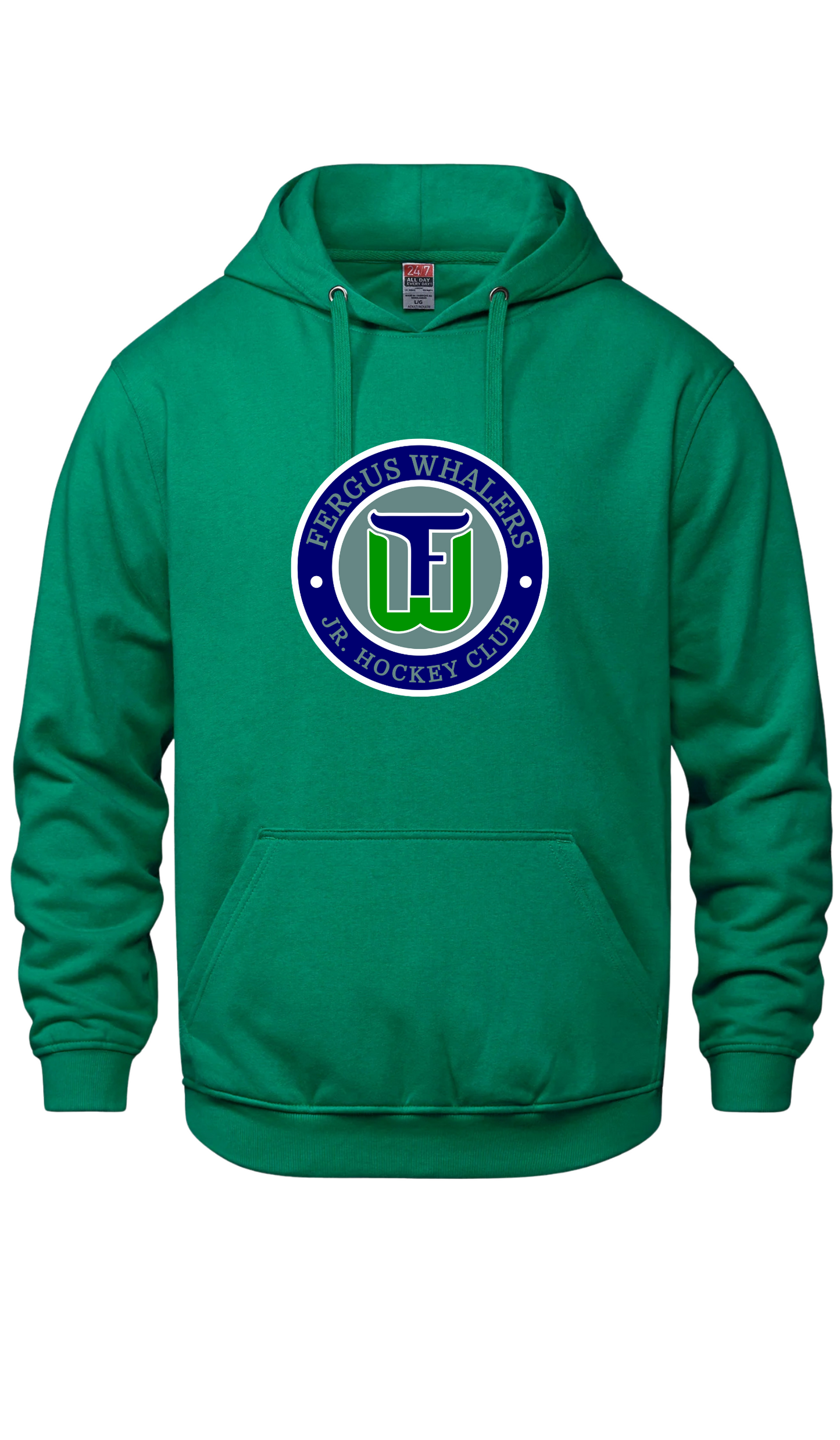 Adult Original Emblem Hooded Sweatshirt - Fergus Whalers